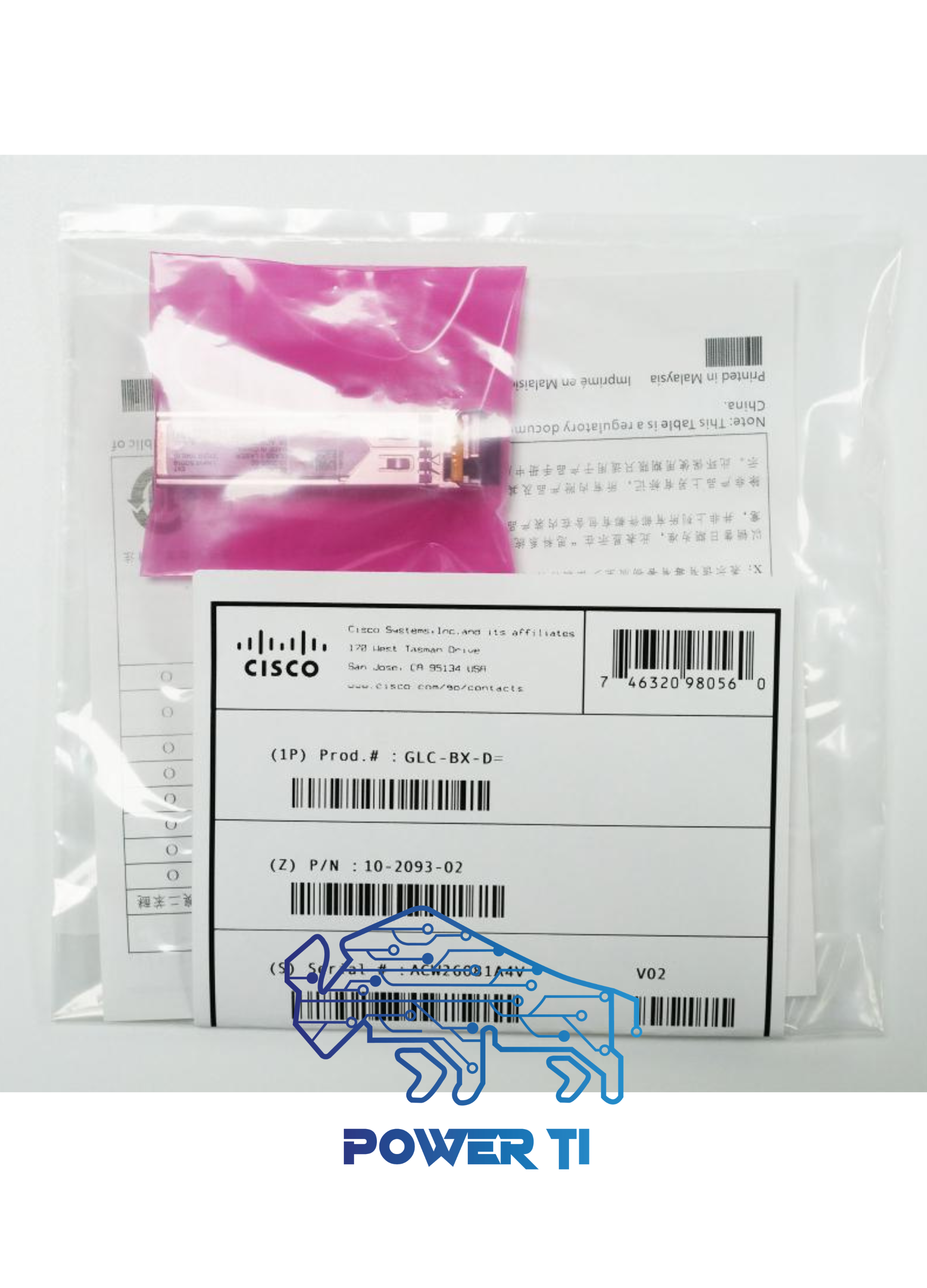 Transceiver Cisco GLC-BX-D 1000BASE-BX-D BiDi SFP Monomodo 10km | GLC-BX-D